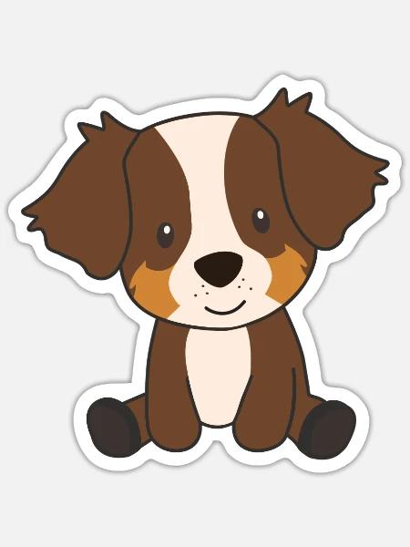Australian Sheperd Hund Tierfreunde - Sticker Größe S (10 x 10 cm) - Mattweiß