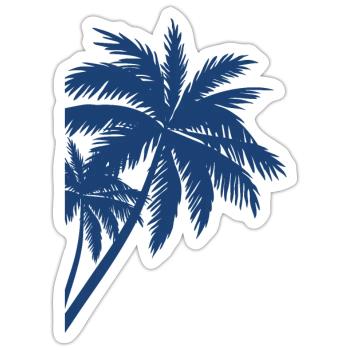 Palme Palm - Sticker Größe S (10 x 10 cm) - Mattweiß - Vorne