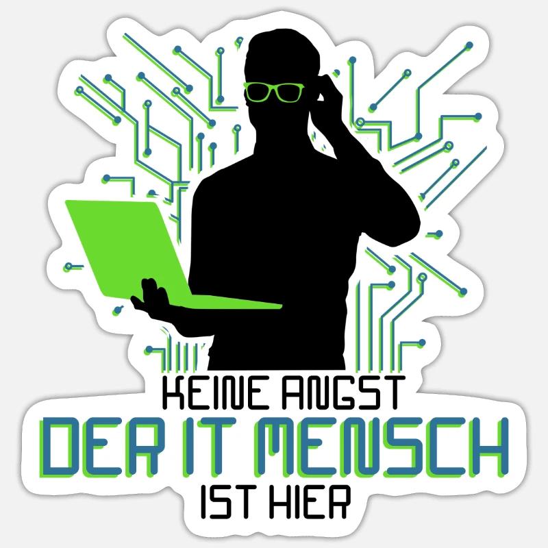 Tech Support Keine Angst der It Mensch Sticker Größe S (10 x 10 cm)