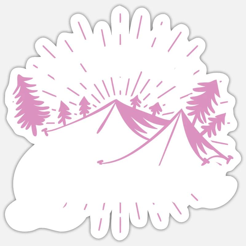 Glamping Queen Camping - Sticker size S (10 x 10 cm) - white matte