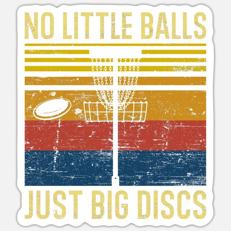 Disc Golf Retro - Sticker taille S (10 x 10 cm) - blanc mat