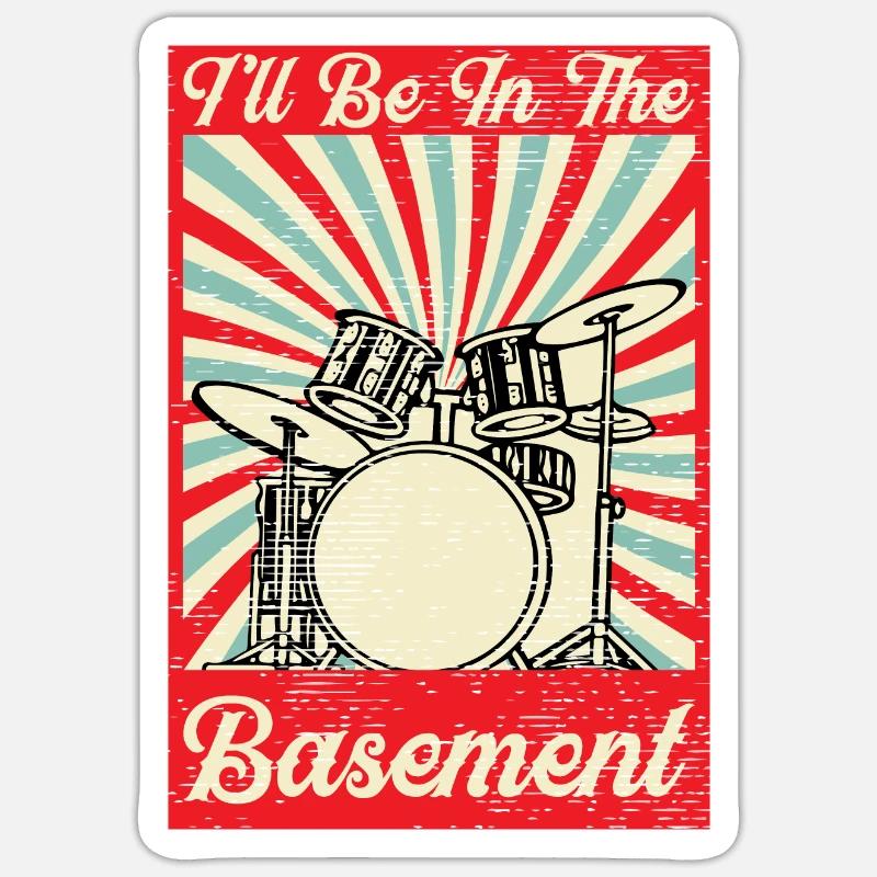Drummer drummer drummer - Sticker size S (10 x 10 cm) - white matte