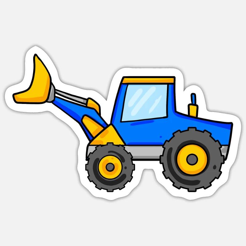 Construction site vehicles Sticker size S (10 x 10 cm)