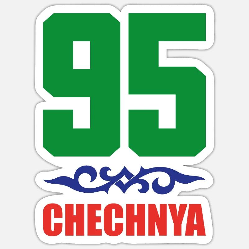 Chechnya Grosny Geschenk Ramsan Kadyrow Noxchi - Sticker Größe S (10 x 10 cm) - Mattweiß