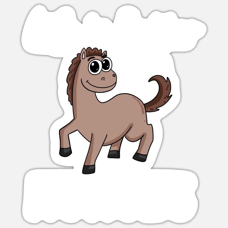 Pferd Spruch Pferde Mädchen - Sticker Größe S (10 x 10 cm) - Mattweiß