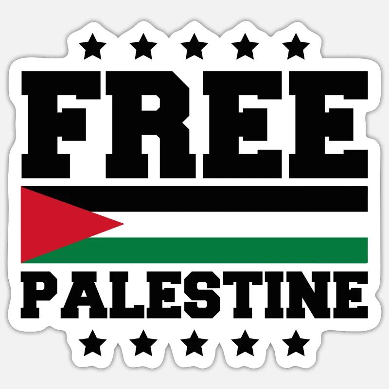 palestina libera - Sticker formato S (10 x 10 cm) - bianco opaco