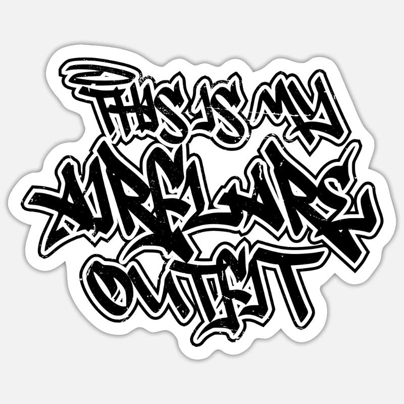 Airflare Breakdance BBoy Breakdancer Break Dance - Sticker Größe S (10 x 10 cm) - Mattweiß