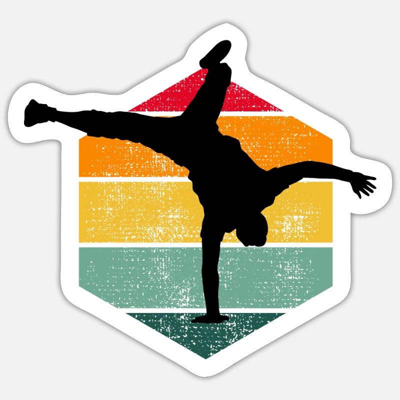 Breakdance Bboy Breakdancer Break Dance Geschenk Sticker Größe S (10 x 10 cm)