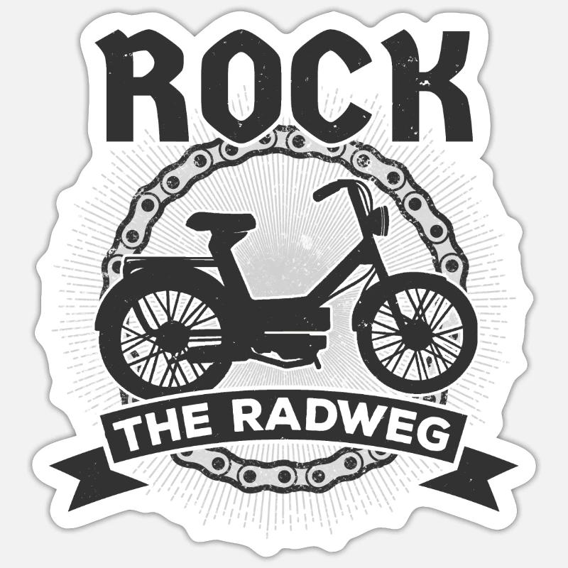 Mobylette Mobylette Mobylette Mokick Mobylette Sticker taille S (10 x 10 cm)