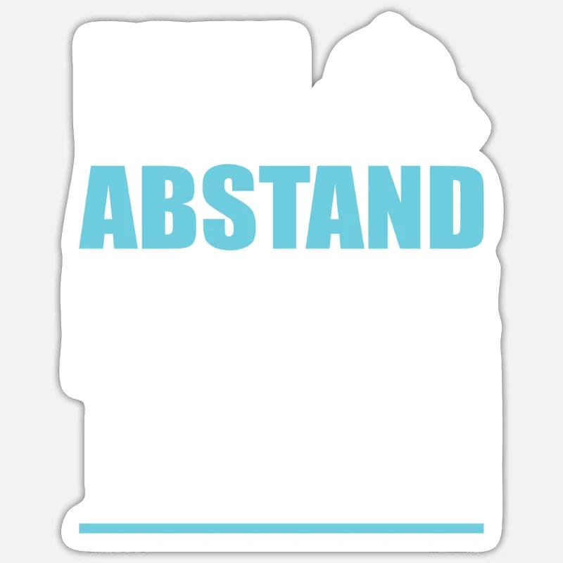 Mit Abstand Das Beste Team - Wirt Kellner - Sticker Größe S (10 x 10 cm) - Mattweiß