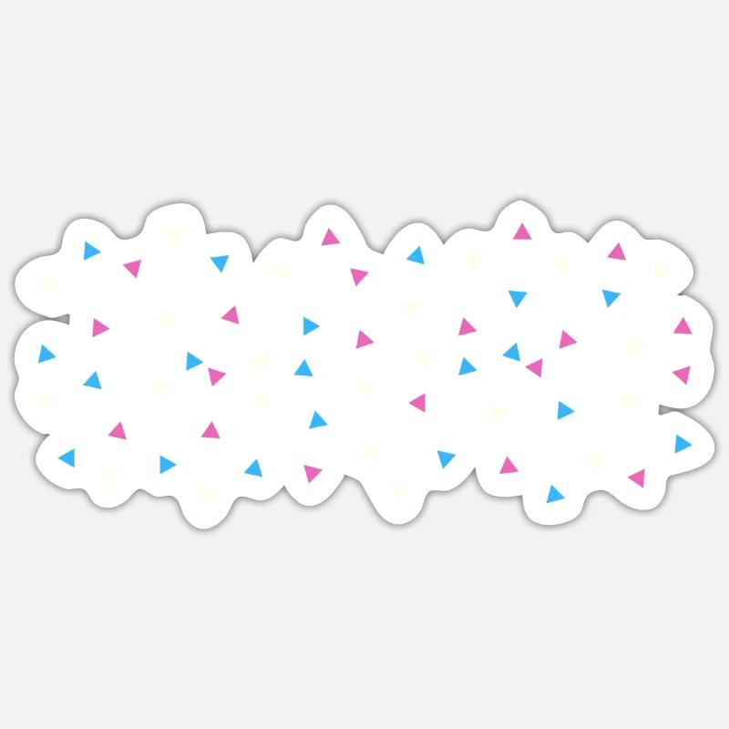 Trans Triangles - Sticker size S (10 x 10 cm) - white matte
