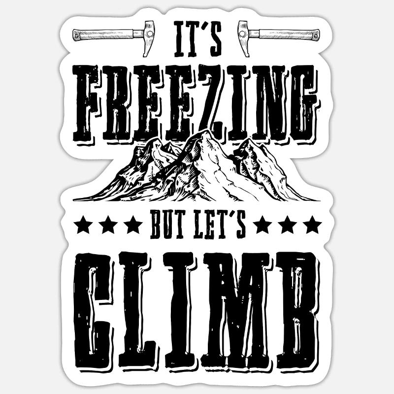 frost berge Eisklettern Sticker Größe S (10 x 10 cm)