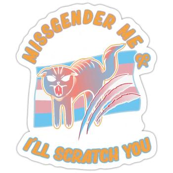 Transgender Genderqueer Trans Cat Cat Cat Friend - Sticker size S (10 x 10 cm) - white matte - Front