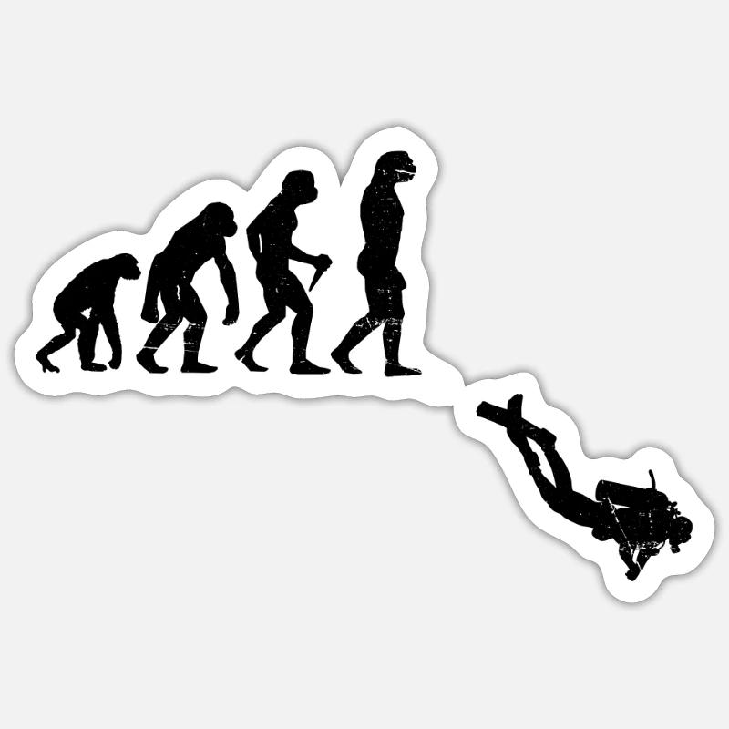 Evolution Diving Diver Shirt Plongée sous-marine Sticker taille S (10 x 10 cm)