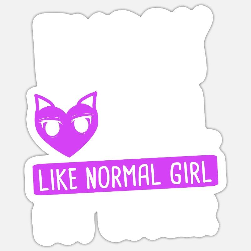 Furry Mädchen Anime Cosplay Mädchen Geschenk Sticker Größe S (10 x 10 cm)