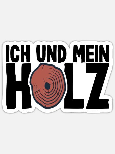 Handwerker Holzfäller Forstwirt Forstarbeiter - Sticker Größe S (10 x 10 cm) - Mattweiß