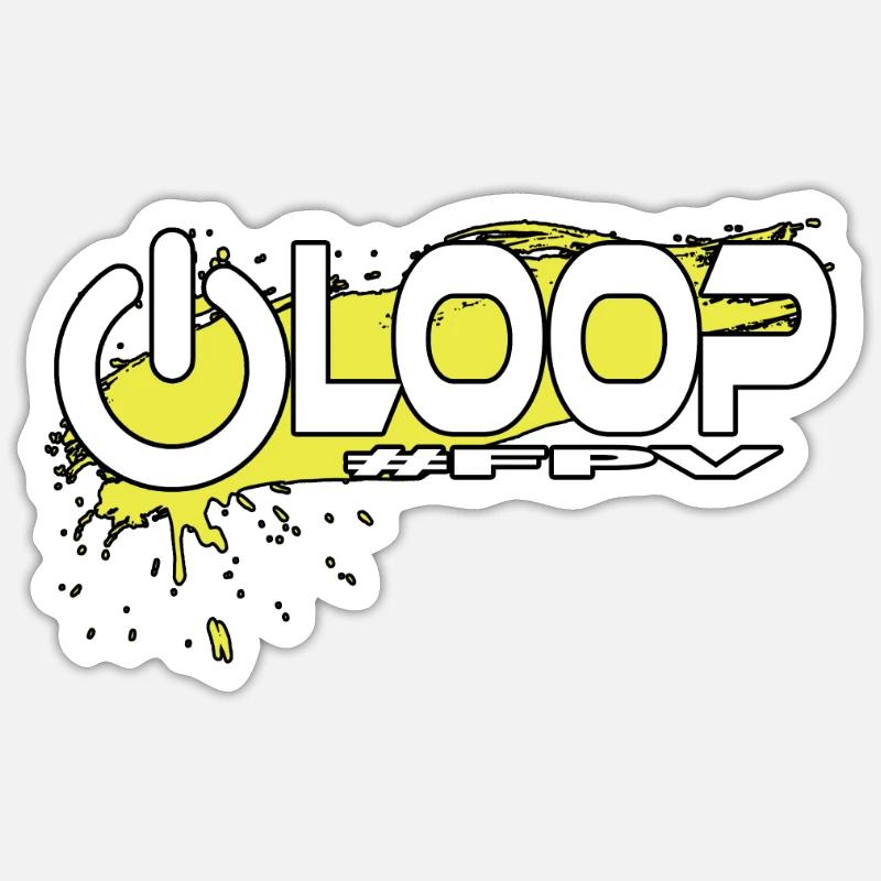 Powerloop FPV - Drone Drone Pilot Drone Copter Sticker size S (10 x 10 cm)