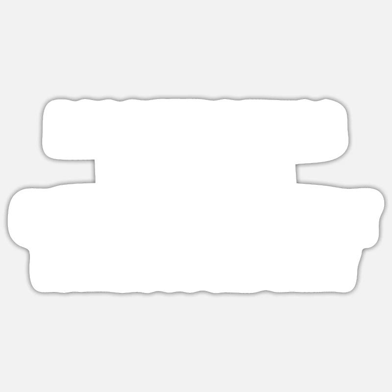 das Runde muss ins Eckige anders gesagt ich muss - Sticker Größe S (10 x 10 cm) - Mattweiß