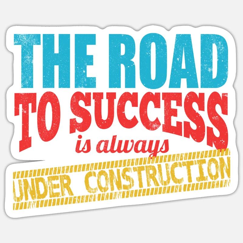construction drôle - Sticker taille S (10 x 10 cm) - blanc mat