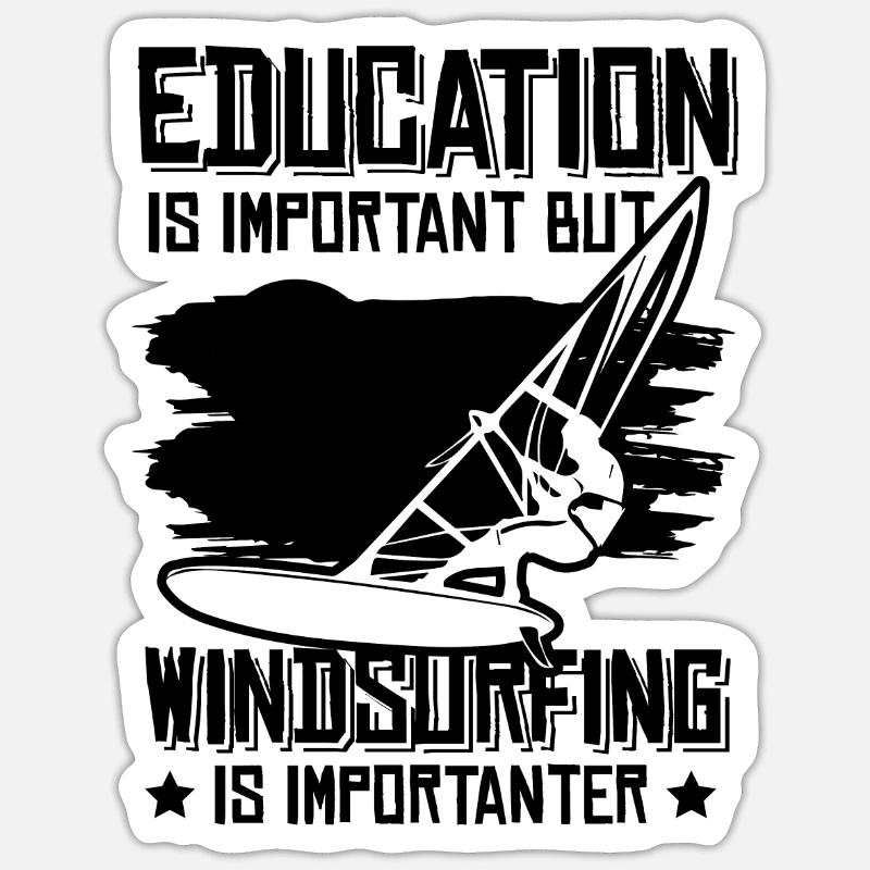 windsurfer windsurfing - Sticker size S (10 x 10 cm) - white matte