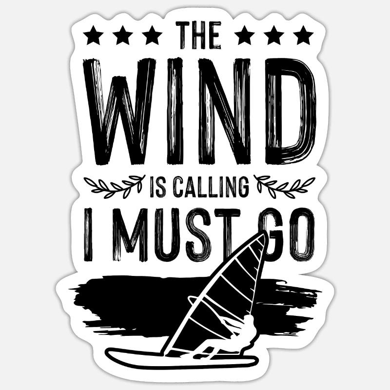 Windsurfing Spruch Sticker taille S (10 x 10 cm)