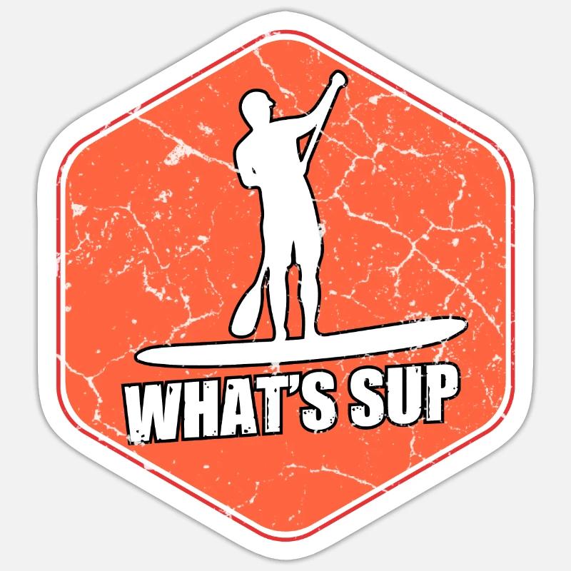 SUP Stand UP Paddle Paddeln Boot Sticker Größe S (10 x 10 cm)
