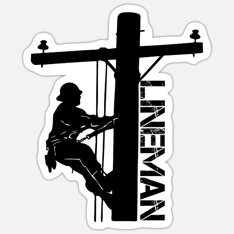 Lineman Sticker Größe S (10 x 10 cm)