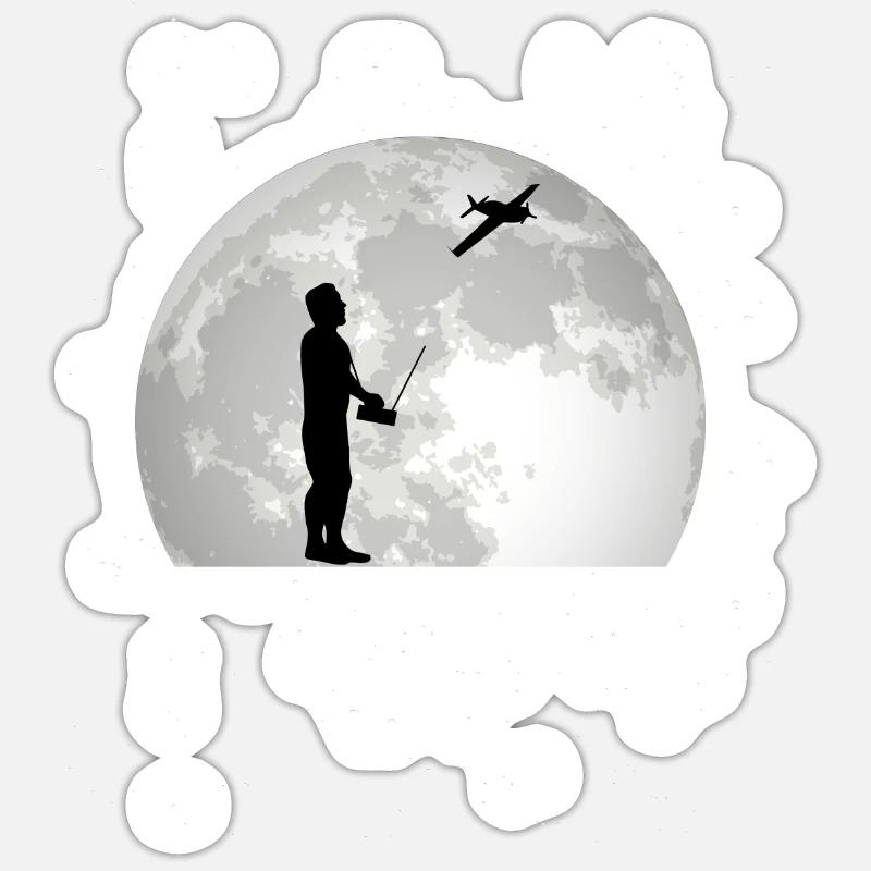 Modèle de lune Modèles modèles réduits Sticker taille S (10 x 10 cm)