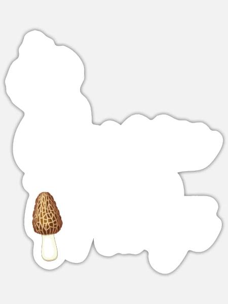 Pilze Pilzsammler Schwammerl Pilzsucher Sammler - Sticker Größe S (10 x 10 cm) - Mattweiß