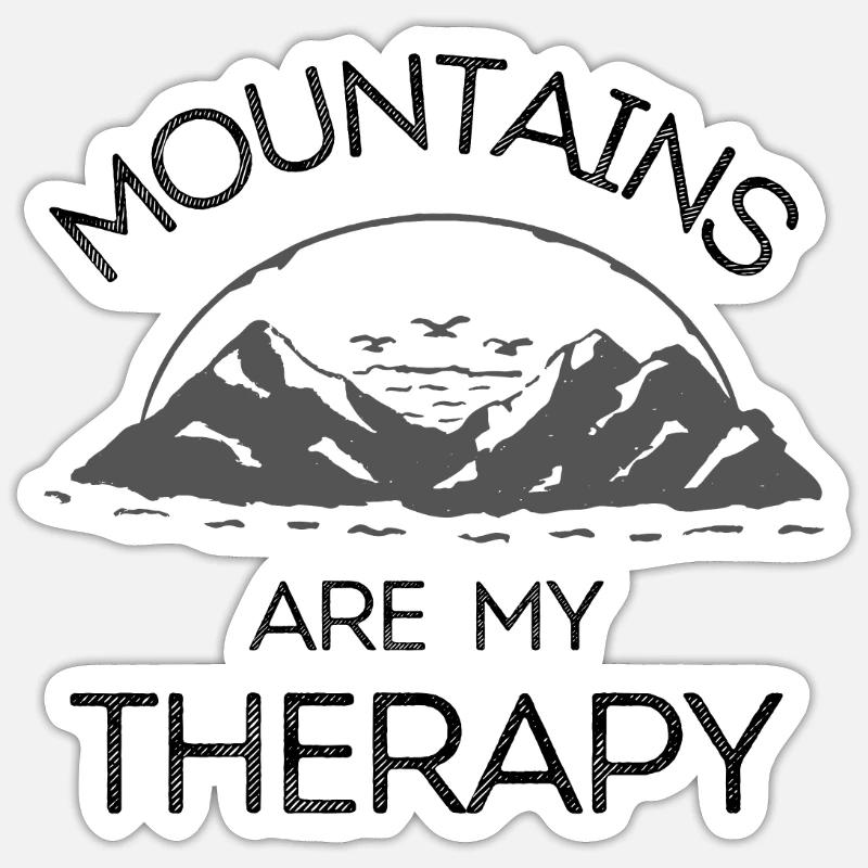 Mountains Are My Therapy Sticker size S (10 x 10 cm)