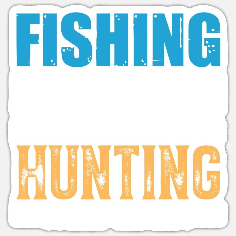 Fischen Jagd - Sticker Größe S (10 x 10 cm) - Mattweiß