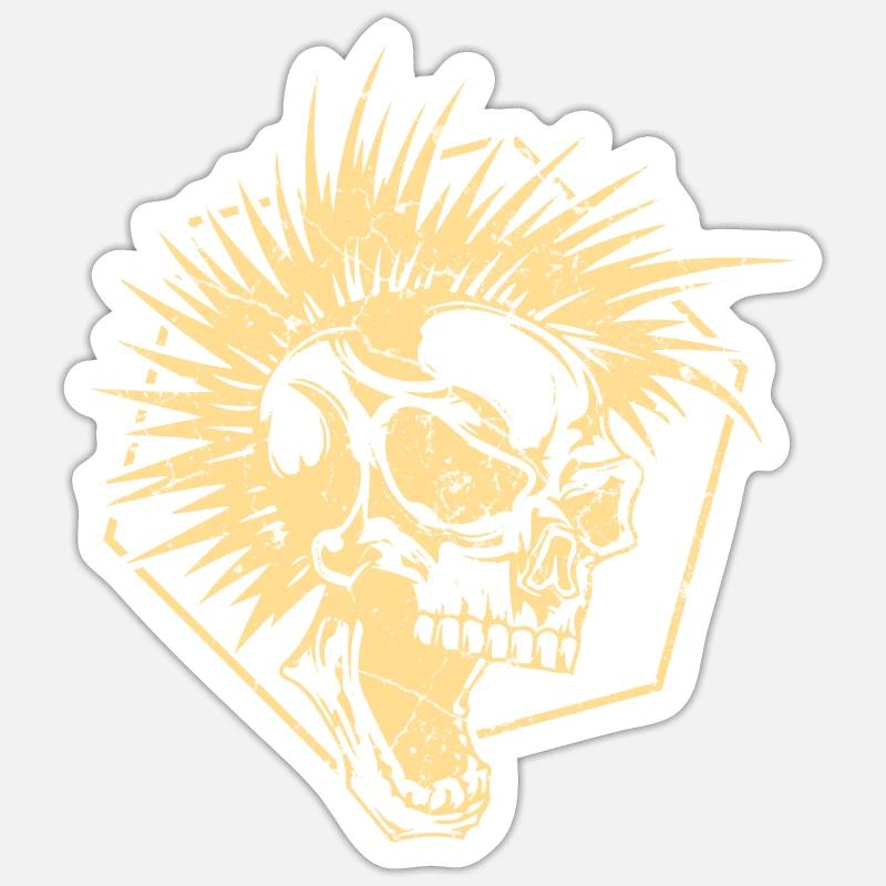 Punk Punks - Sticker taille S (10 x 10 cm) - blanc mat