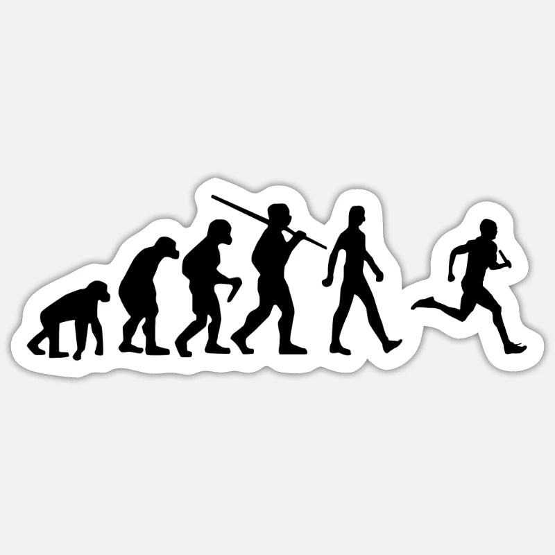 Coureurs Évolution Jogging - Sticker taille S (10 x 10 cm) - blanc mat