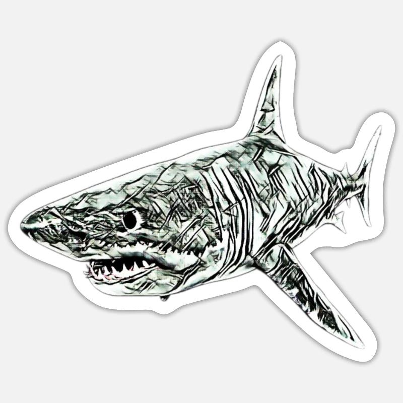 Requins Sticker taille S (10 x 10 cm)