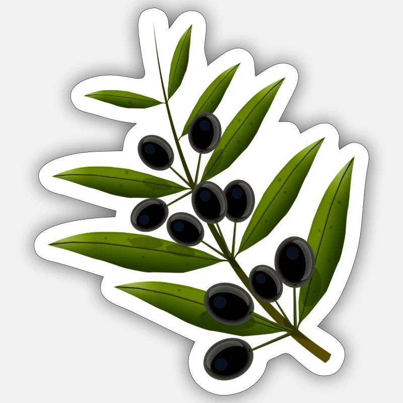 Olive Sticker Größe S (10 x 10 cm)