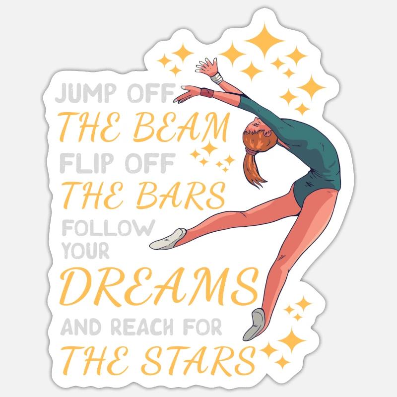 Gymnastics Acrobatics Gymnast Dancer Dancer - Sticker size S (10 x 10 cm) - white matte