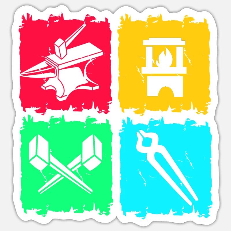 Blacksmith Anvil Sticker size S (10 x 10 cm)