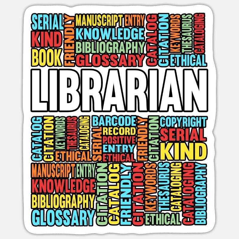 Library Book E-Book Thriller Writer - Sticker size S (10 x 10 cm) - white matte