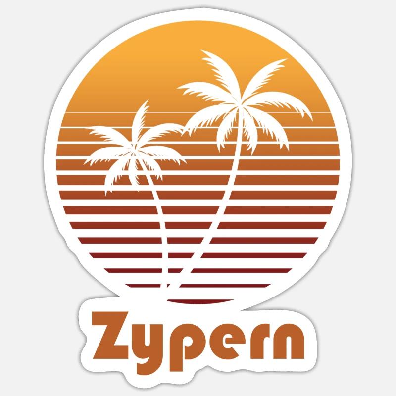 Zypern - Sticker Größe S (10 x 10 cm) - Mattweiß