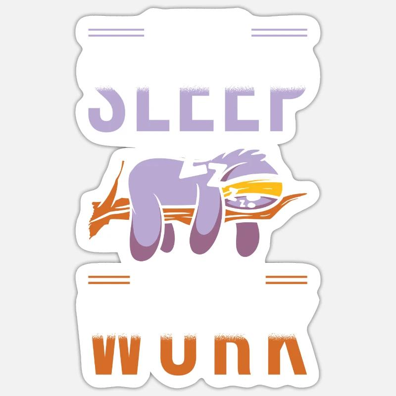 Sloth funny - Sticker size S (10 x 10 cm) - white matte