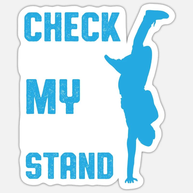 breakdance spruch - Sticker taille S (10 x 10 cm) - blanc mat