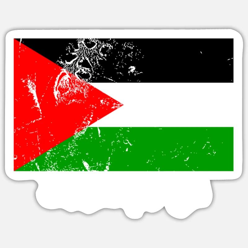 Palestine libre - Sticker taille S (10 x 10 cm) - blanc mat