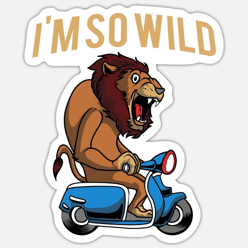 Motorroller Mofa Moped Roller Sticker Größe S (10 x 10 cm)