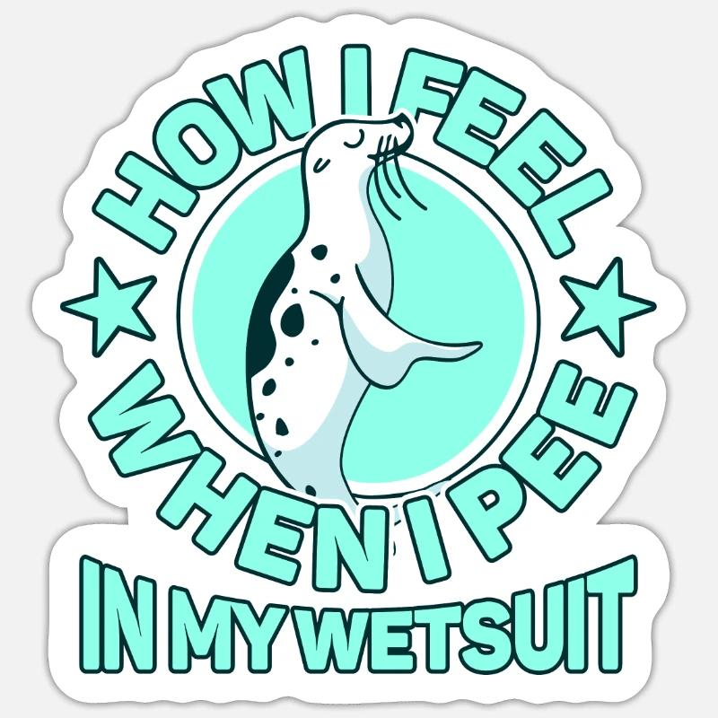 Plongée Plongée Sport Plongée Plongée Enselage Cadeau - Sticker taille S (10 x 10 cm) - blanc mat