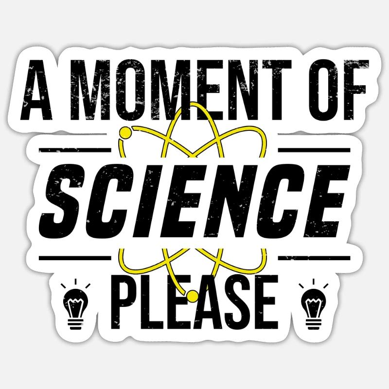 Étudiant physique Université science électron - Sticker taille S (10 x 10 cm) - blanc mat