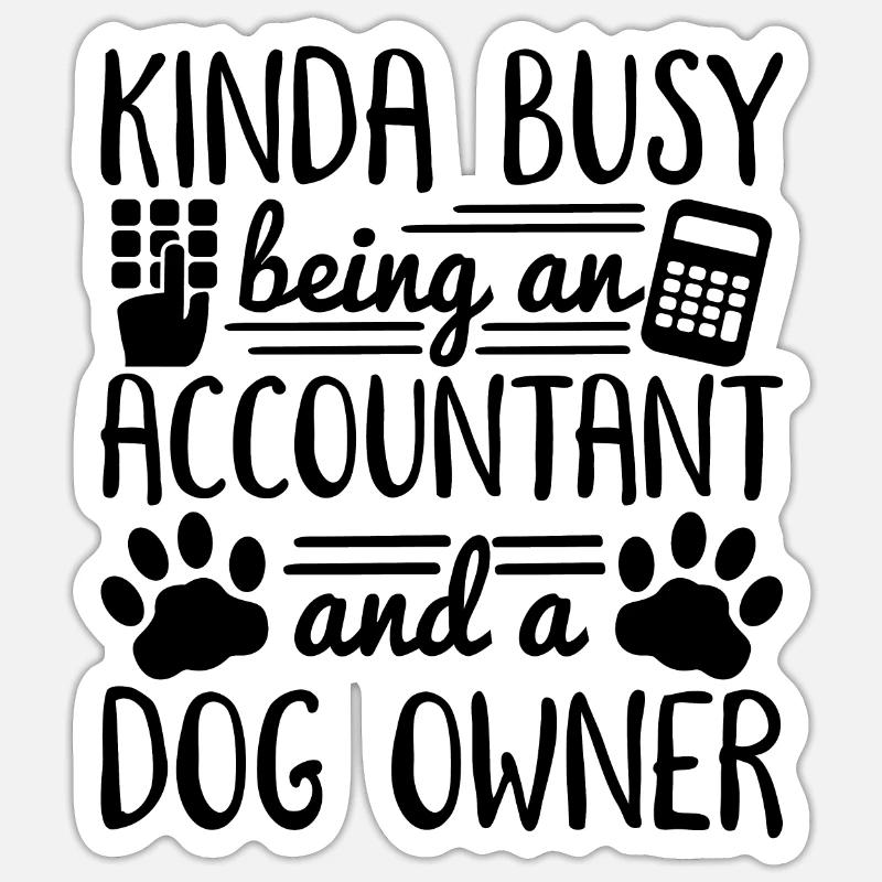 Comptabilité - Sticker taille S (10 x 10 cm) - blanc mat