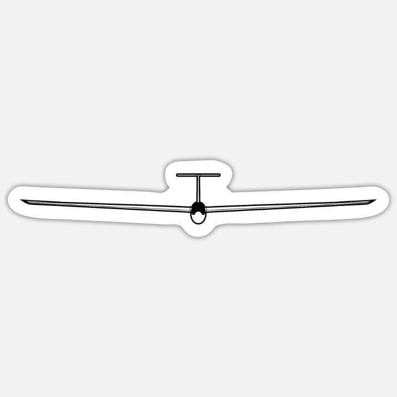 Gliding Glider Glider Glider - Sticker size S (10 x 10 cm) - white matte