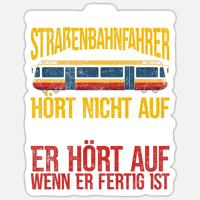 Straßenbahn Straßenbahnfahrer Beruf Sticker Größe S (10 x 10 cm)