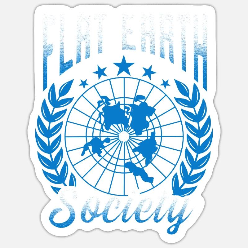 flat earth global lockdown the conspiracy Sticker taille S (10 x 10 cm)