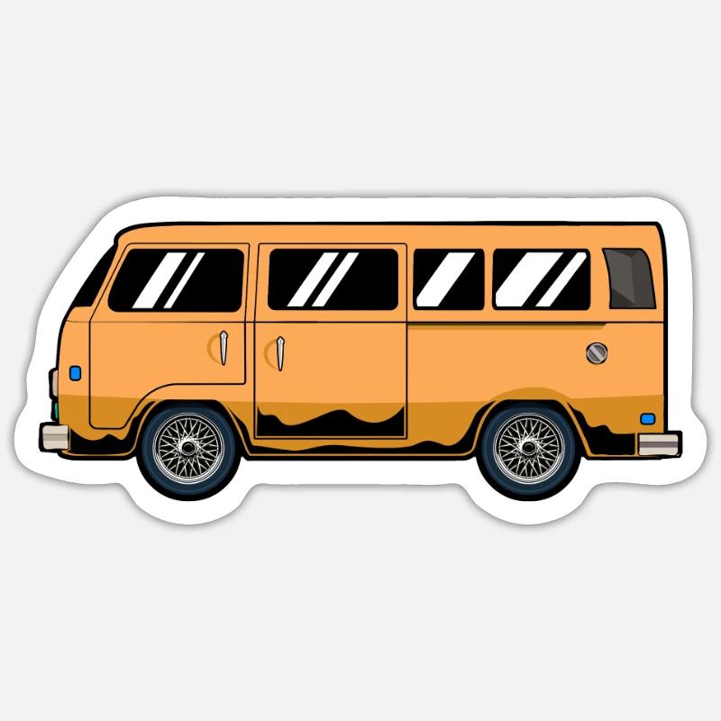 Camper Bus Caravan Camper Bus - Sticker size S (10 x 10 cm) - white matte